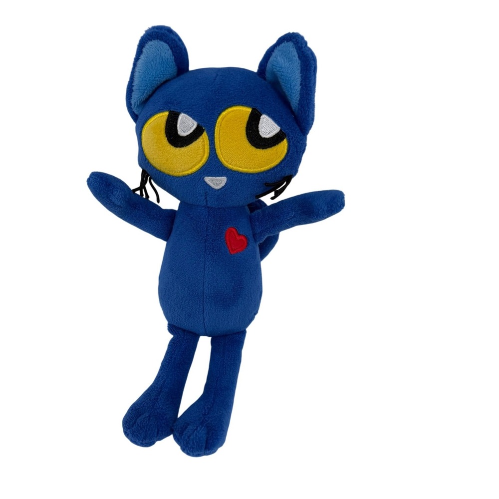 2010 Pete The Cat Kitty Plush Stuffed‎ Doll Blue 9" Merrymakers Book Character